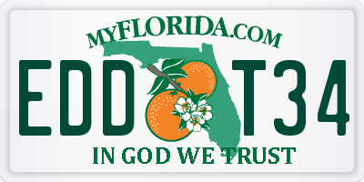 FL license plate EDDT34