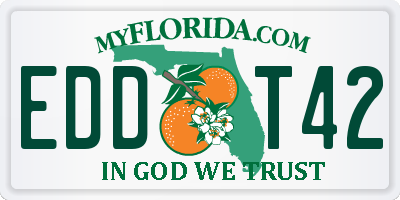 FL license plate EDDT42