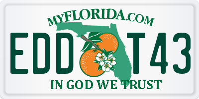 FL license plate EDDT43