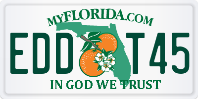 FL license plate EDDT45
