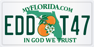 FL license plate EDDT47
