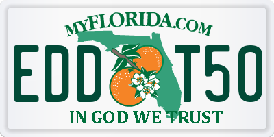 FL license plate EDDT50