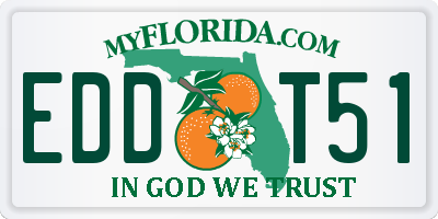 FL license plate EDDT51