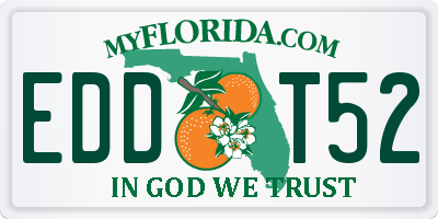 FL license plate EDDT52
