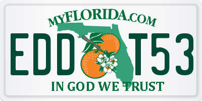 FL license plate EDDT53