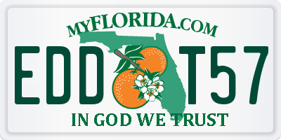 FL license plate EDDT57