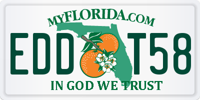 FL license plate EDDT58