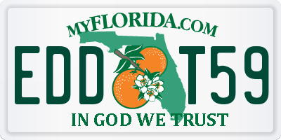 FL license plate EDDT59