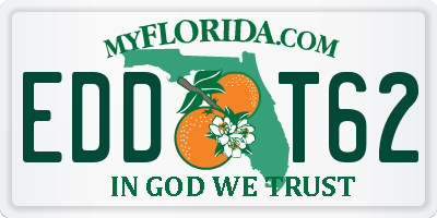 FL license plate EDDT62