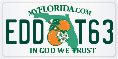 FL license plate EDDT63