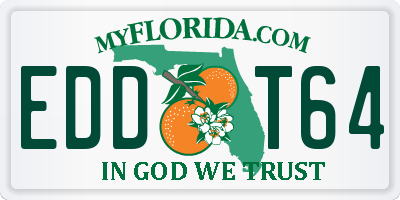 FL license plate EDDT64