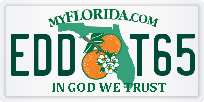 FL license plate EDDT65