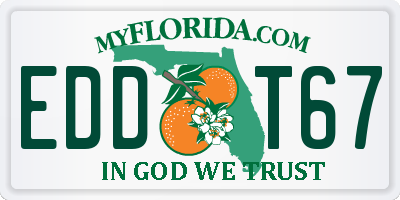 FL license plate EDDT67