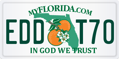 FL license plate EDDT70