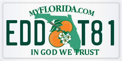 FL license plate EDDT81