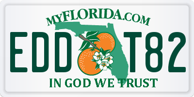FL license plate EDDT82