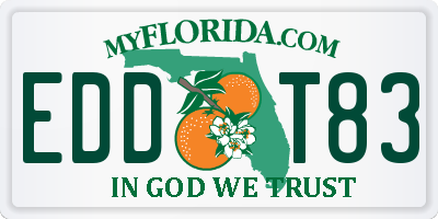 FL license plate EDDT83