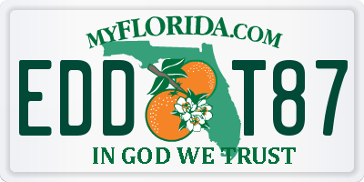 FL license plate EDDT87