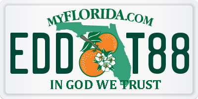 FL license plate EDDT88