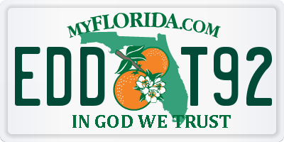 FL license plate EDDT92