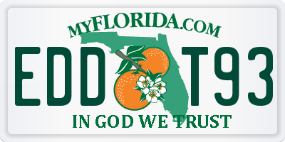 FL license plate EDDT93