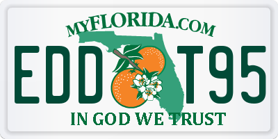 FL license plate EDDT95