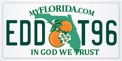 FL license plate EDDT96