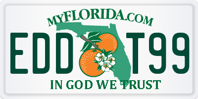 FL license plate EDDT99