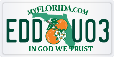 FL license plate EDDU03