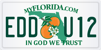 FL license plate EDDU12