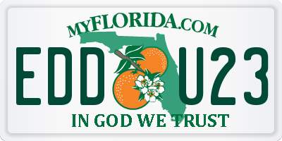 FL license plate EDDU23