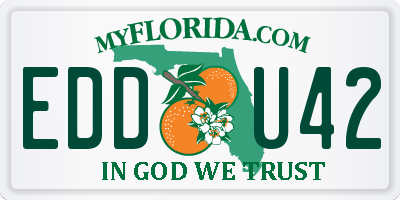 FL license plate EDDU42