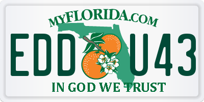 FL license plate EDDU43