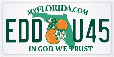 FL license plate EDDU45