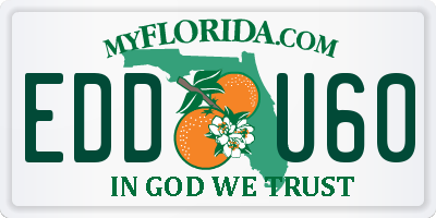 FL license plate EDDU60