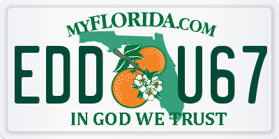 FL license plate EDDU67
