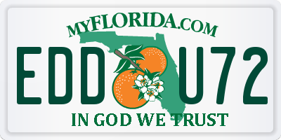 FL license plate EDDU72