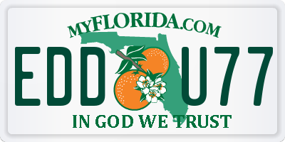 FL license plate EDDU77