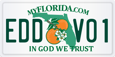 FL license plate EDDV01