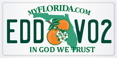 FL license plate EDDV02