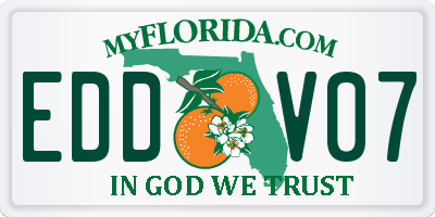 FL license plate EDDV07