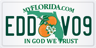 FL license plate EDDV09