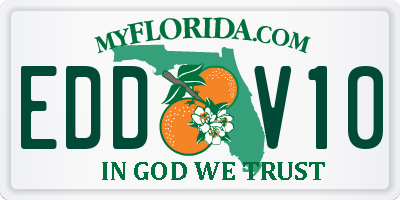 FL license plate EDDV10