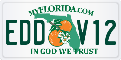 FL license plate EDDV12