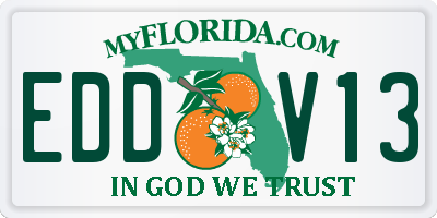 FL license plate EDDV13