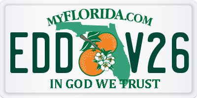 FL license plate EDDV26