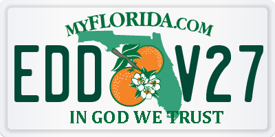 FL license plate EDDV27