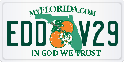 FL license plate EDDV29