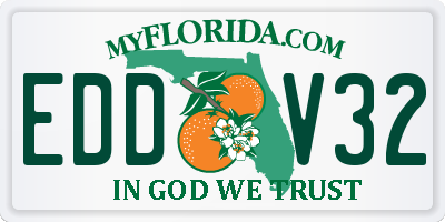 FL license plate EDDV32