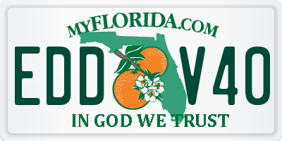 FL license plate EDDV40